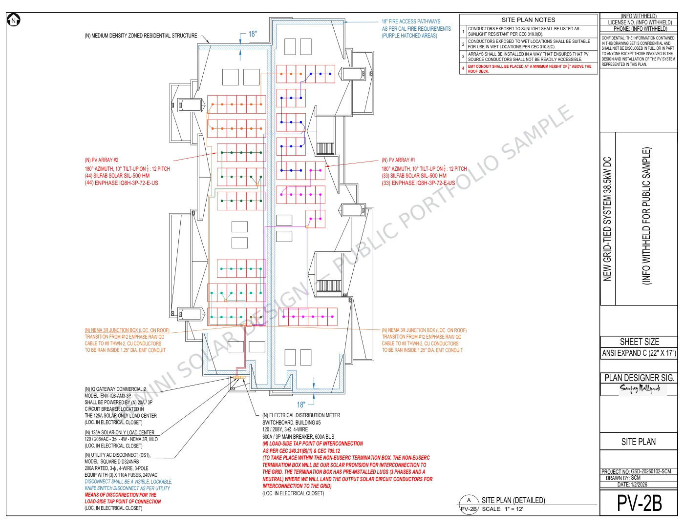 208Y Enphase Apartment Complex - Site Plan