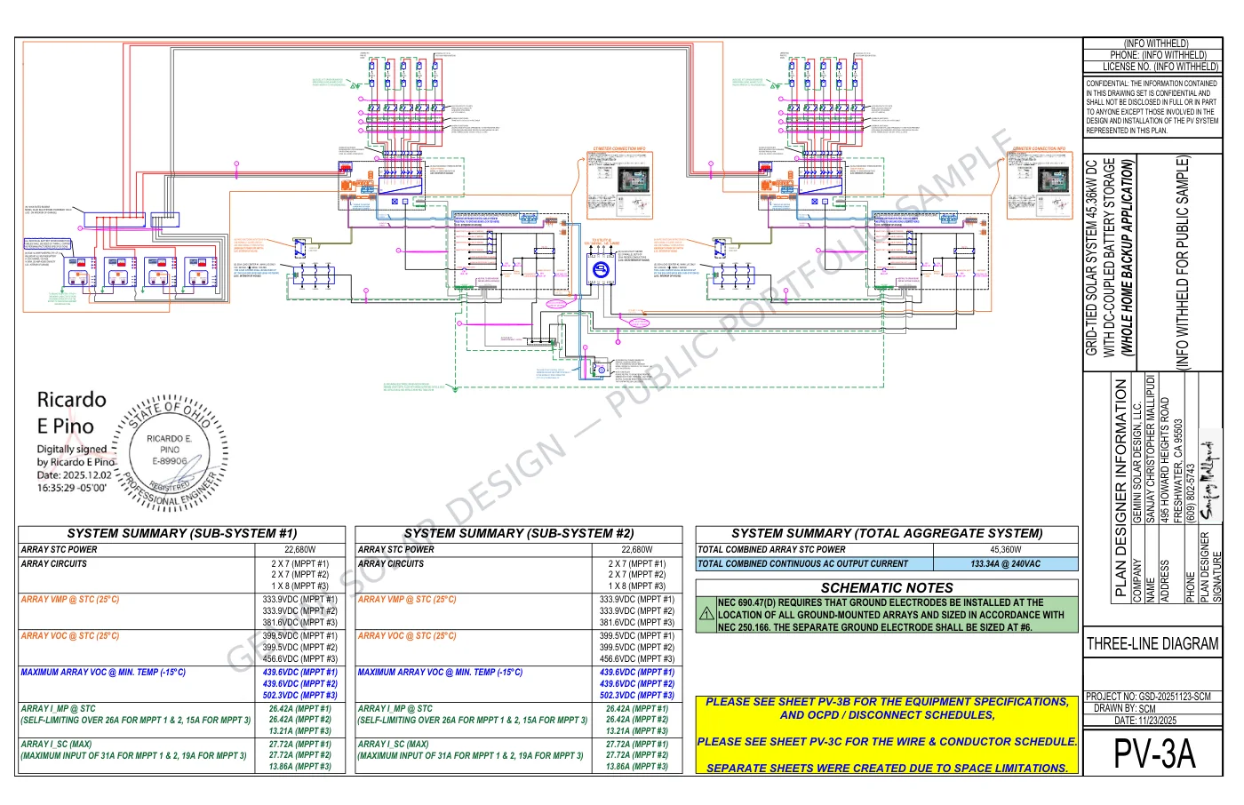 Dual GridBOSS and Dual FlexBOSS Ground Mount - Electrical Diagram