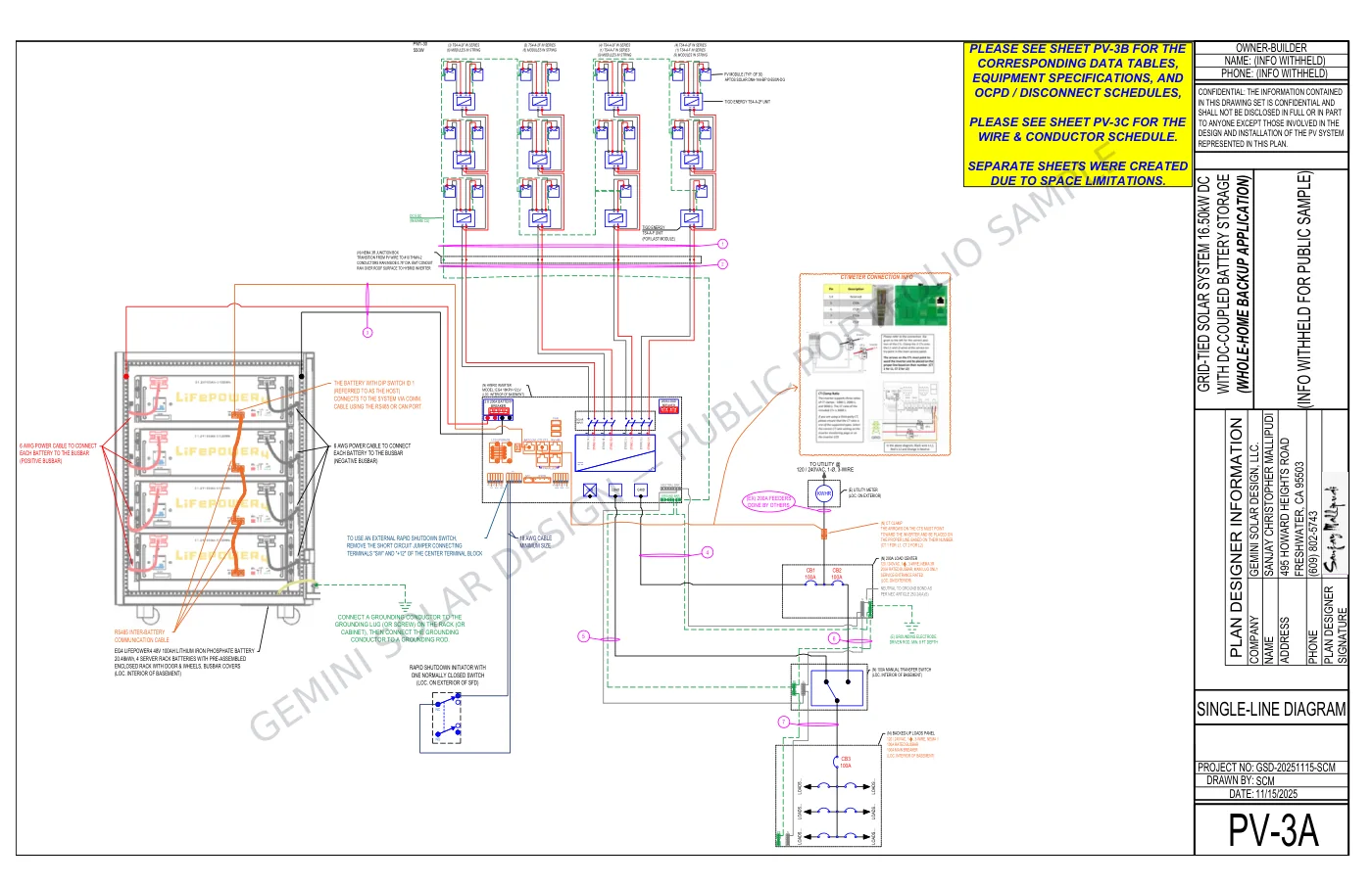 EG4 18kPV Grid-Tied Battery Backup - Electrical Diagram